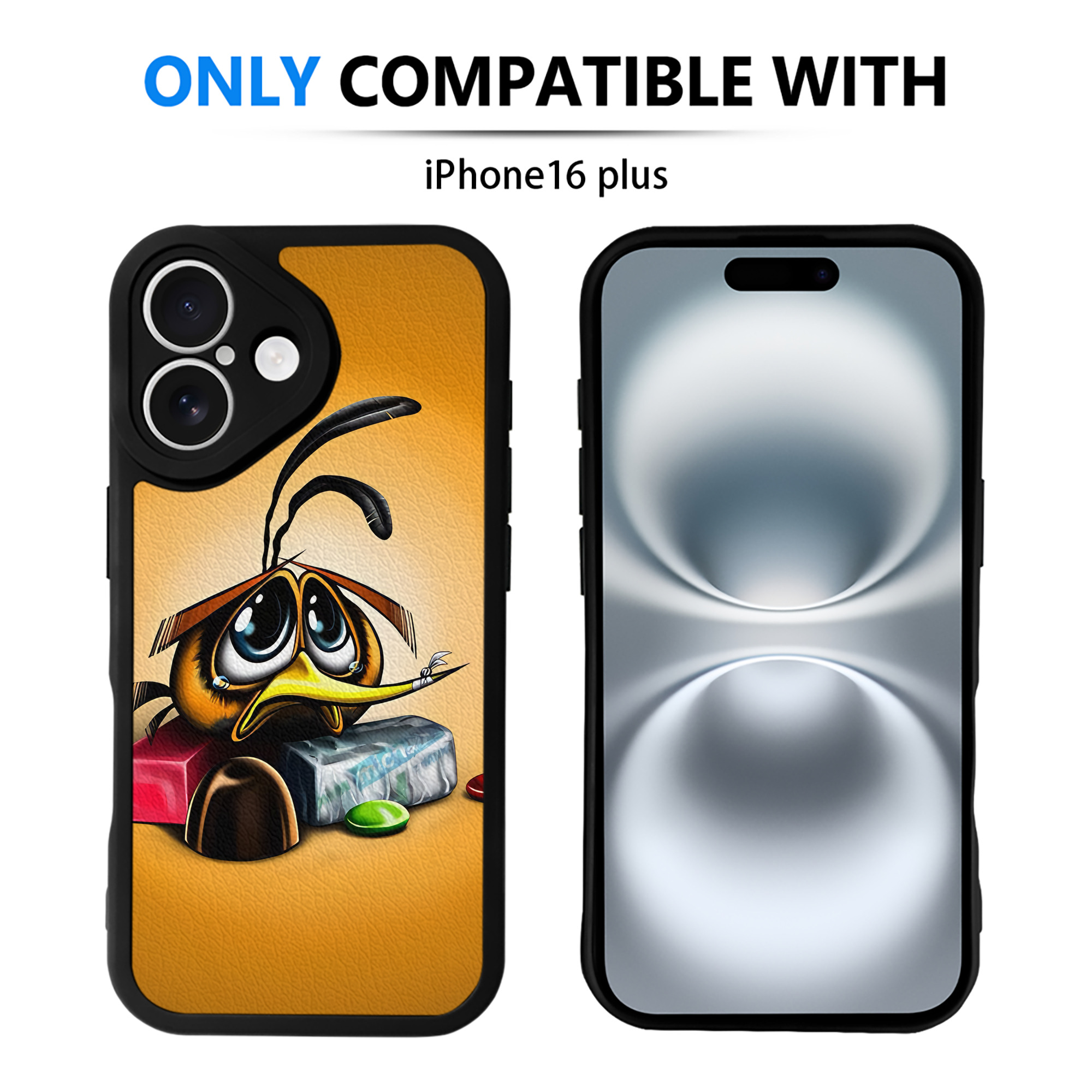 （画像用） Angry Birds アングリーバード 【iPhone 16シリーズ対応】シリコンスマホケース（レザー調） 材質：シリコン